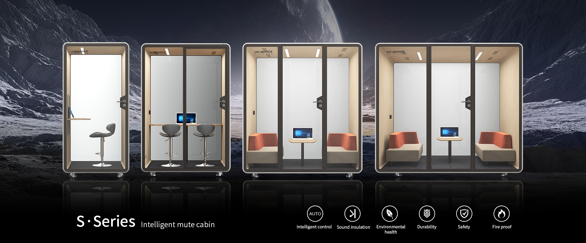 cyspace s-series office booths